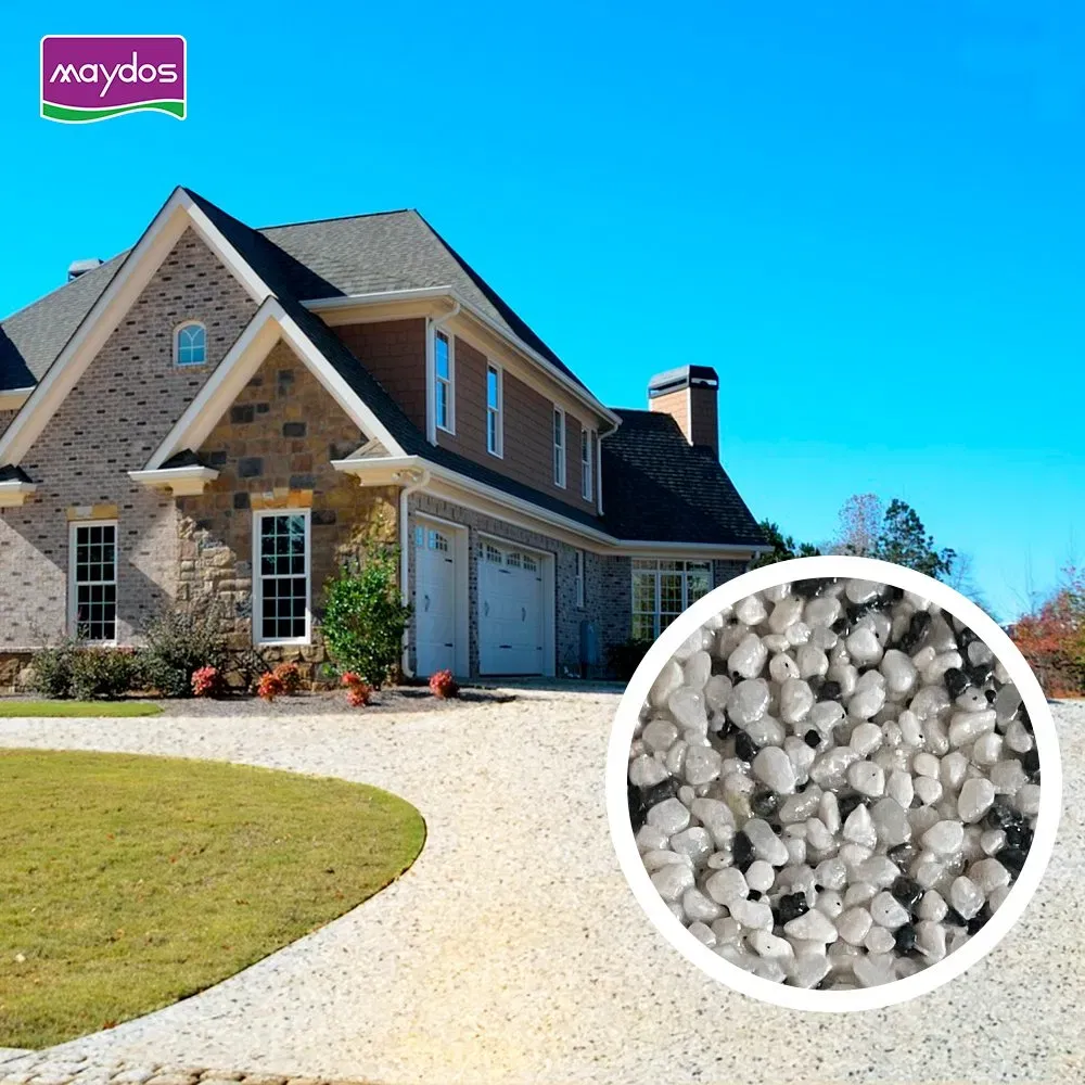 Customizable Resin Washed Stone Floor Water Proof White Resin Washed Stone