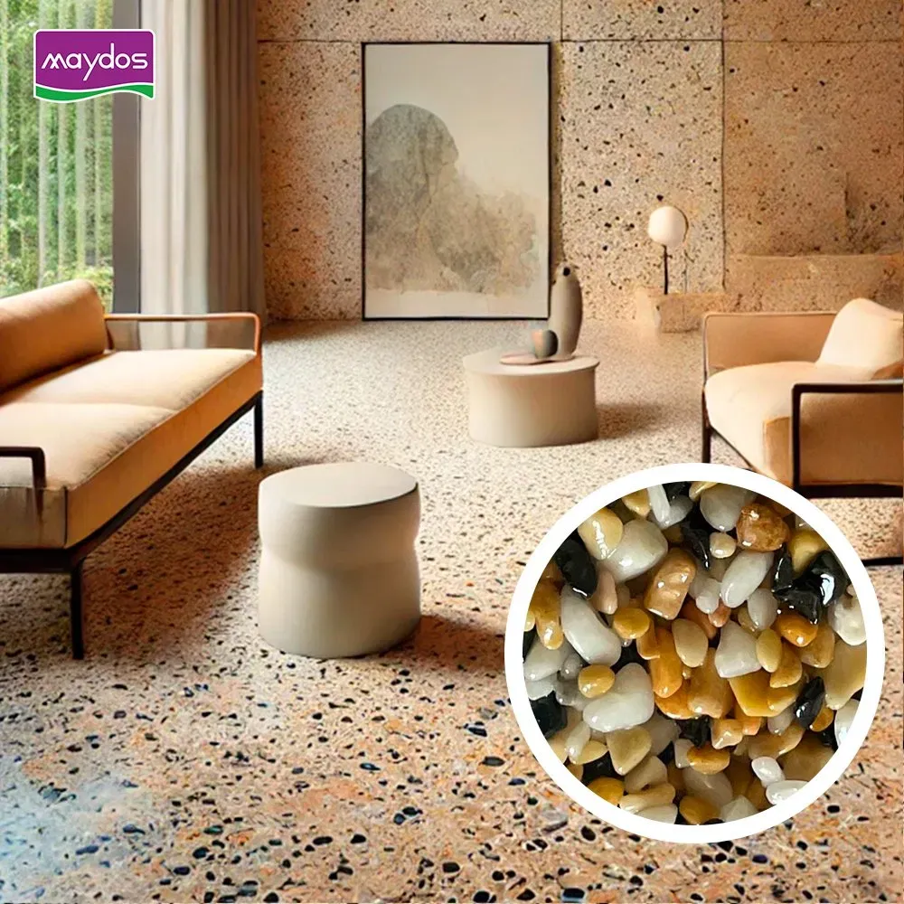 Premium Resin-Washed Stone Liquid Coating for Floor and Wall Application for Residential Use