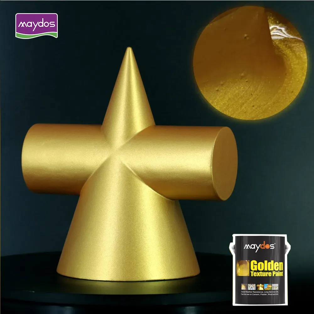 Hot Sale Metallic Gold Spray Paint Golden Acrylic Paint Glitter Wall Paint