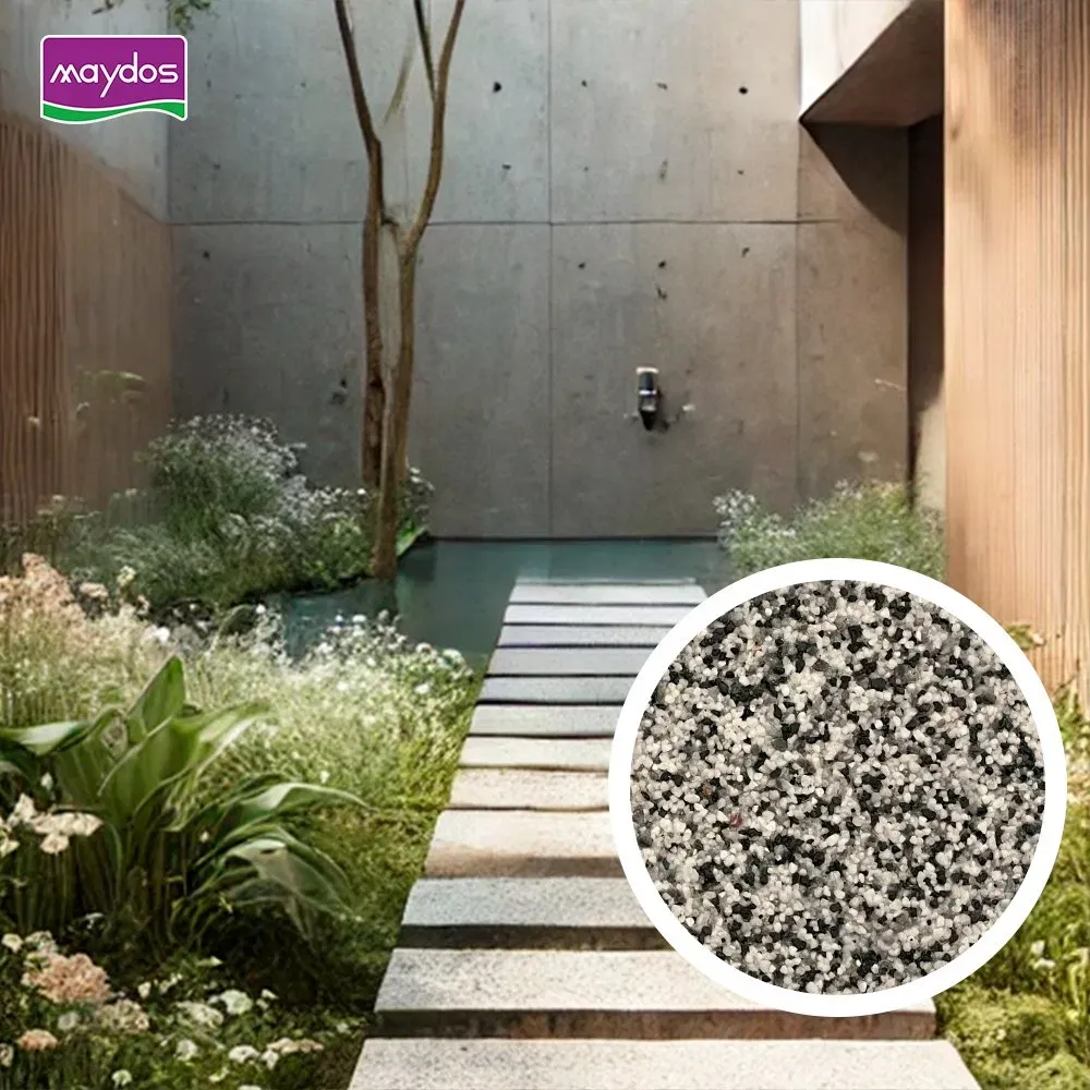 Customizable Resin Washed Stone Floor Water Proof White Resin Washed Stone