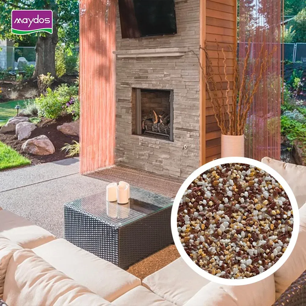 Premium Resin-Washed Stone Liquid Coating for Floor and Wall Application for Residential Use