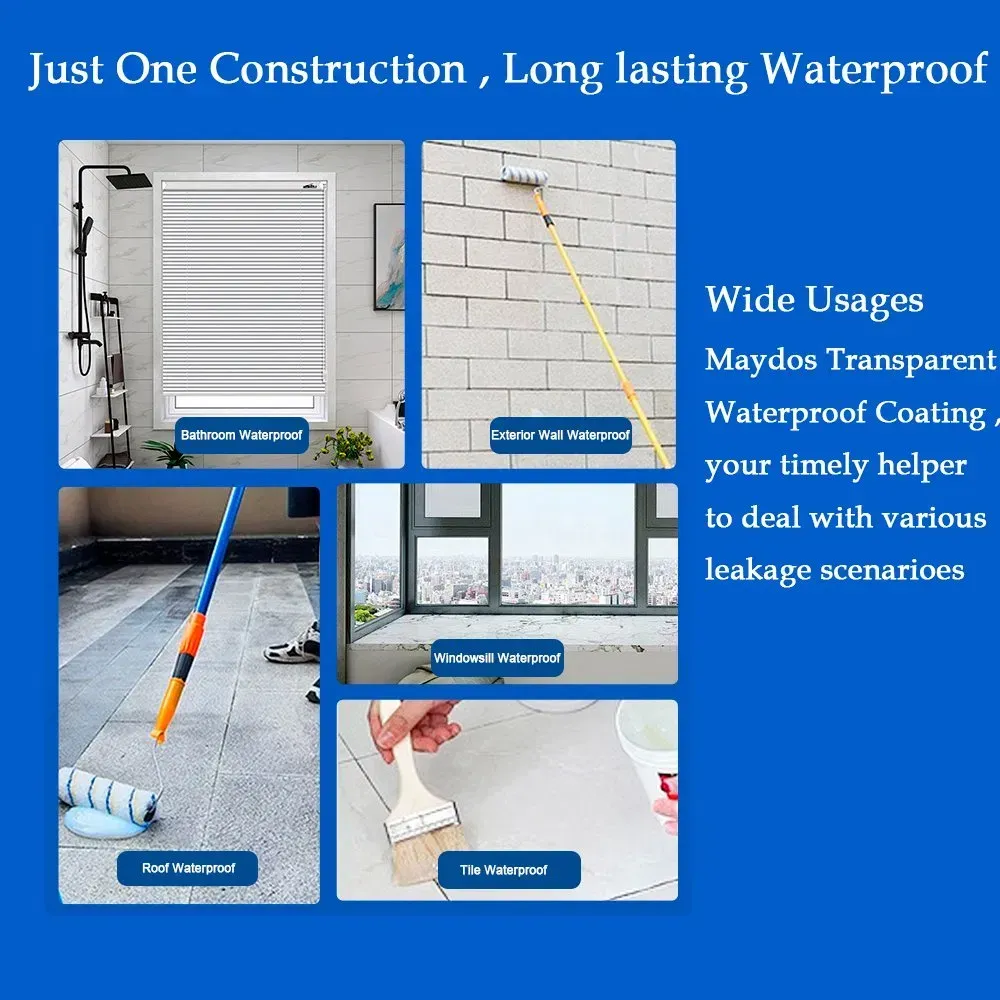 Custom Logo Indoor & Outdoor Transparent Waterproof Coating Water-Based Waterproof Insulating Sealant