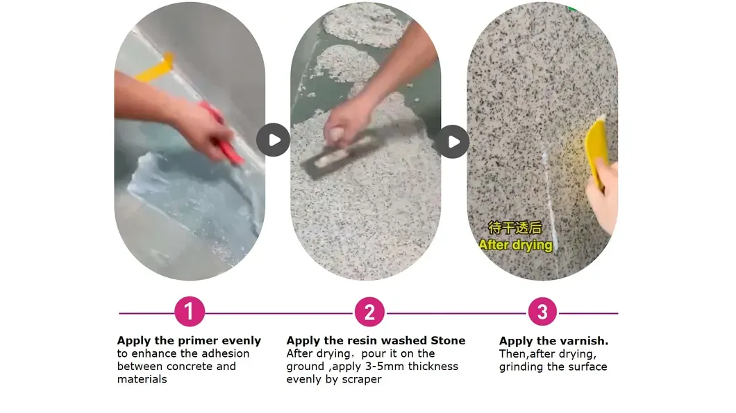 Specialist Resin-Washed Stone Floor Resin-Coated Liquid Building Coating for Wall Floor Application