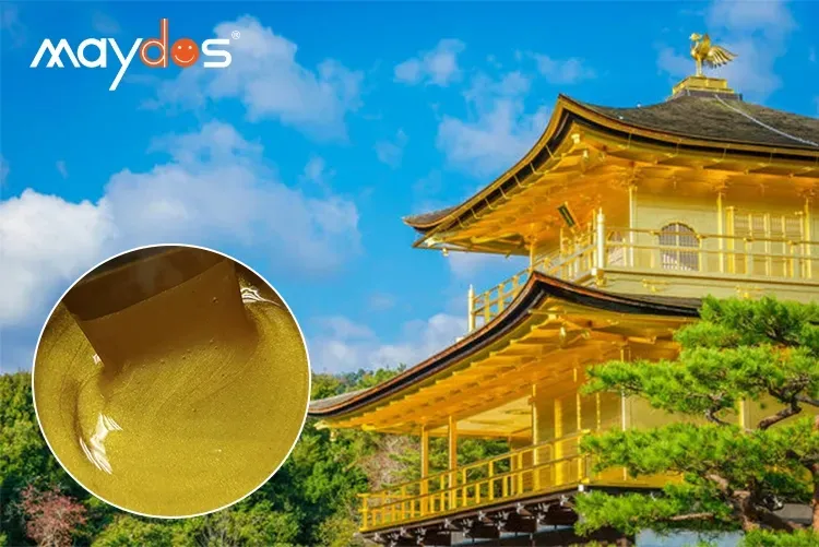 Custom Logo Gold Paint 24K Gold Glitter Paint Peinture Acrylic Gold Paint for Metal