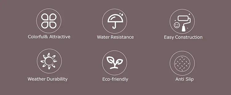 Customizable Resin Washed Stone Floor Water Proof White Resin Washed Stone