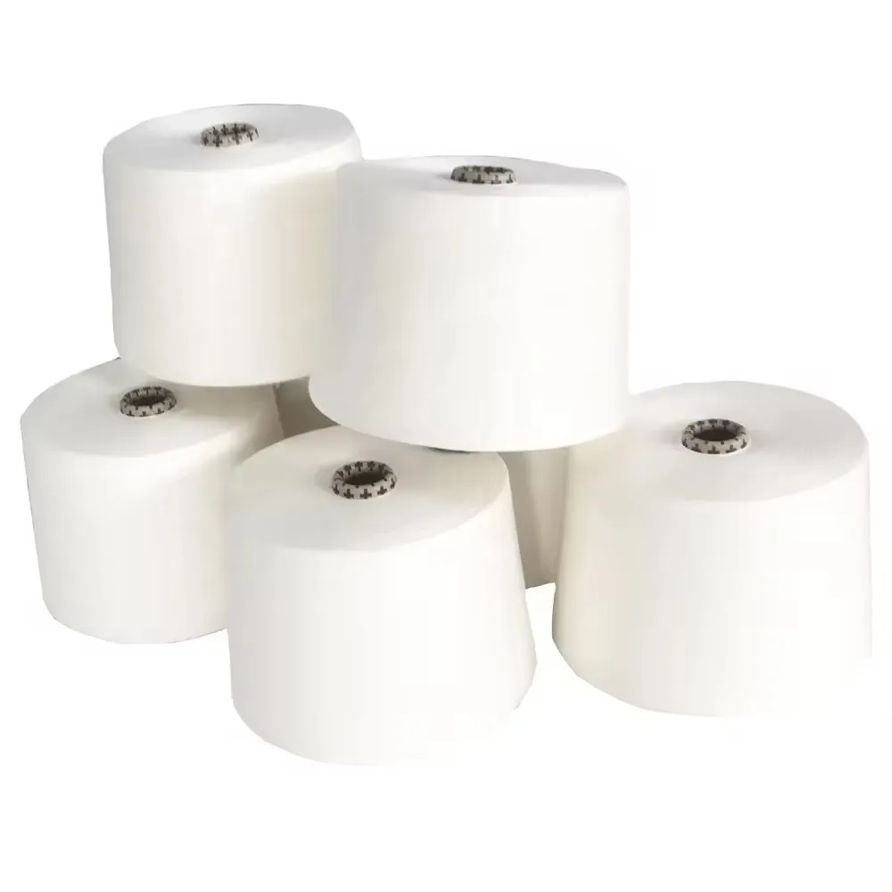 100% Bamboo Fiber Yarn 15S-80S Wholesale Siro Compact Yarn for Socks Raw White Yarn