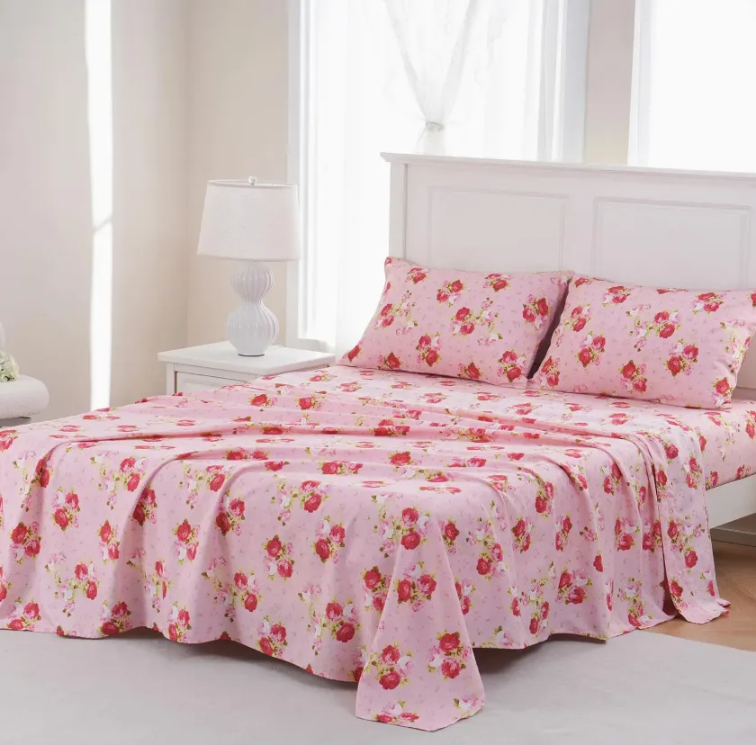 Tdd Bedding Set Fabric 100% Polyester Microfiber Fabric Peach Skin Printed