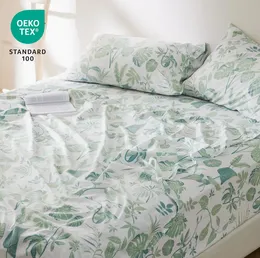 Oeko Extra Soft Printed Ecofriendly Bed Sheet Set Breathable Cute Bedding Sheets