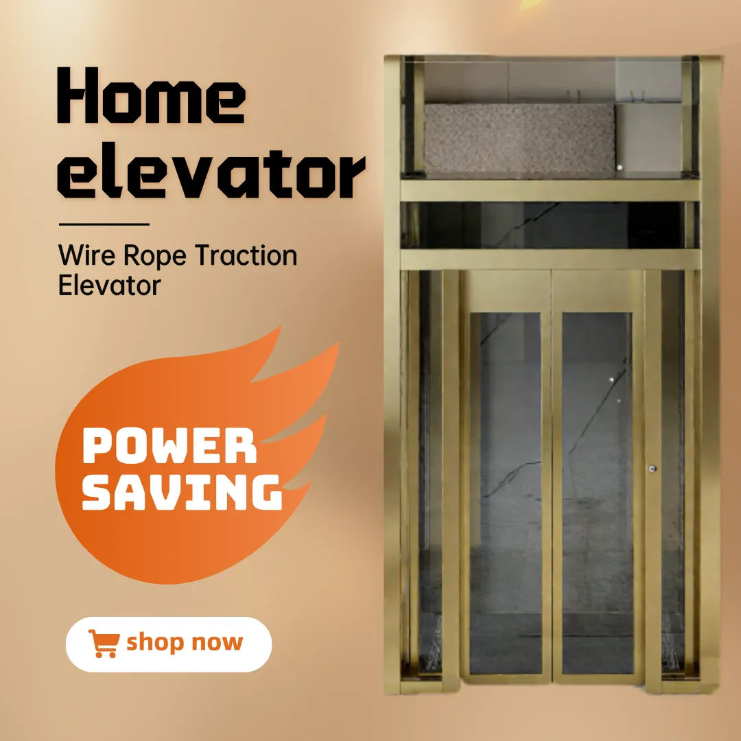 MNH3000, home elevators for villas and lofts, wire rope traction elevators, self-built residential elevators, energy-saving, stable