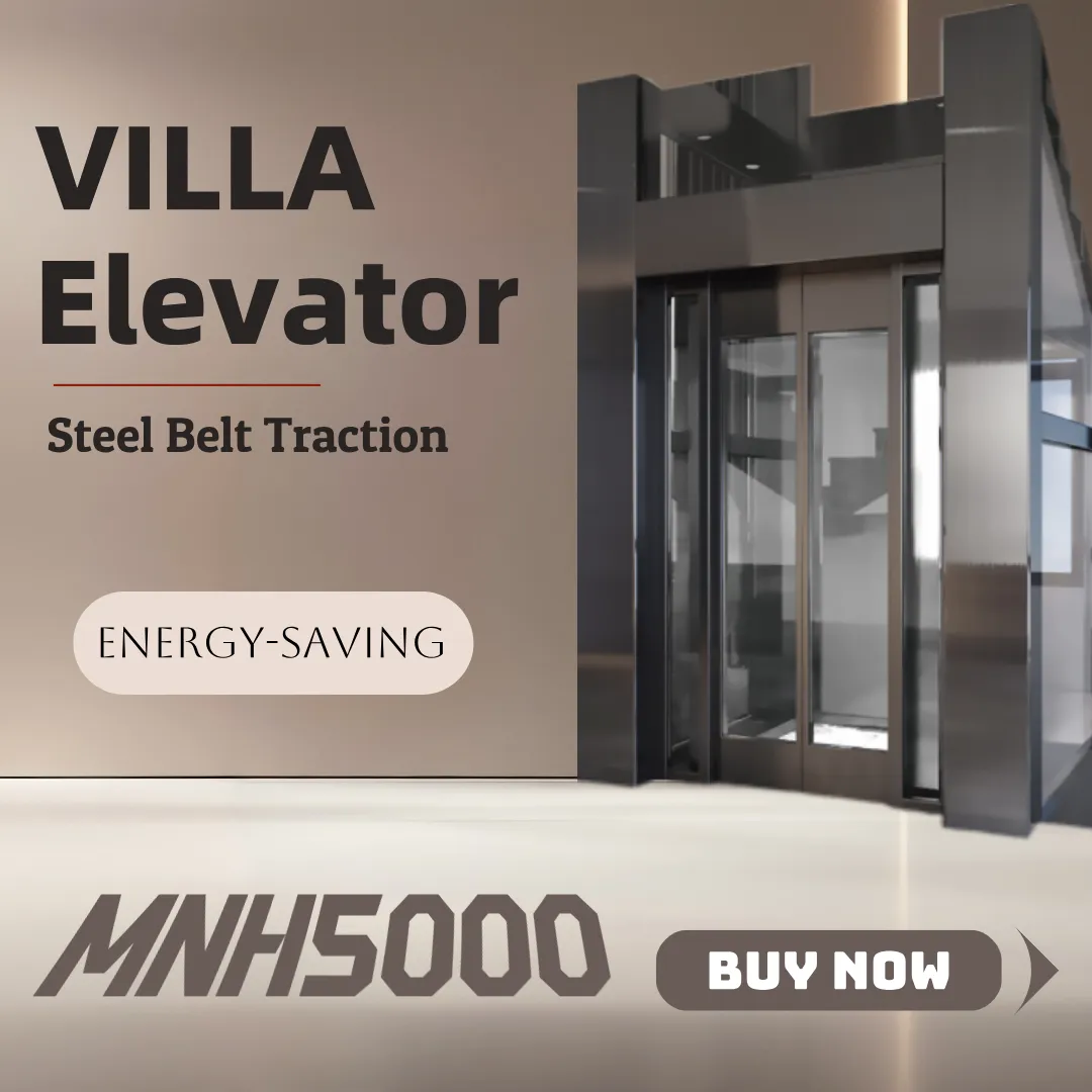 MNH5000, Villa and loft home elevators, steel belt traction elevators, self-built residential elevators, passenger elevators, energy-saving, stable and safe