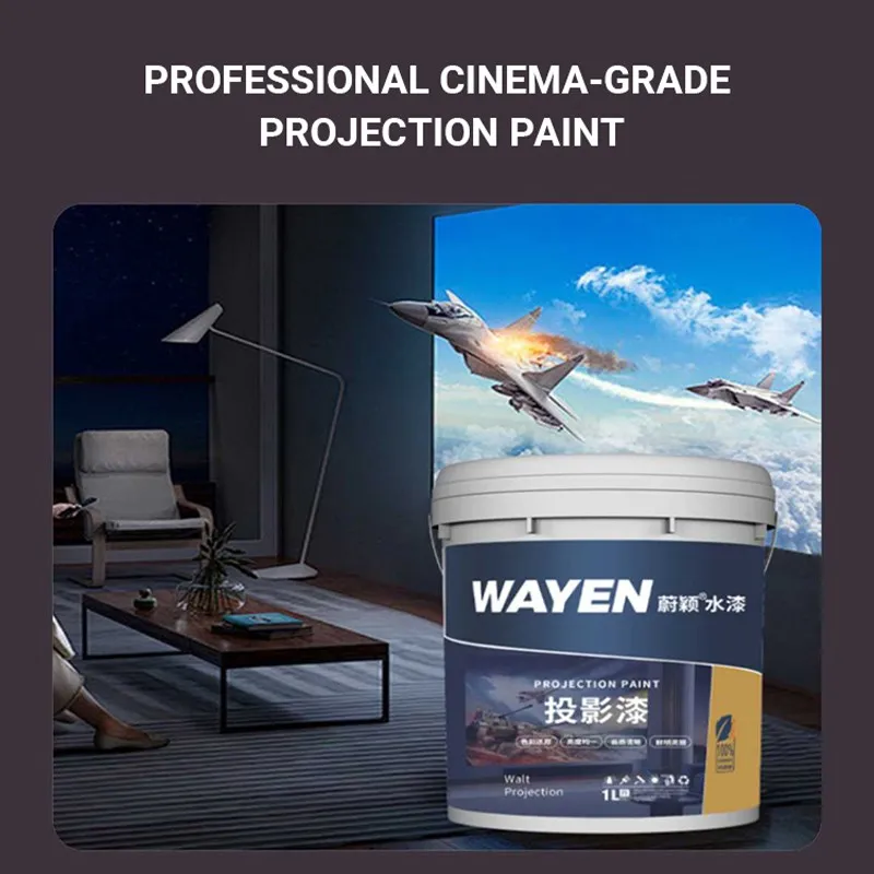 Wholesale Projection Paint Exhibition Project Special Anti-light Paint Theater Grade HD Curtain Projection Wall Screen Paint