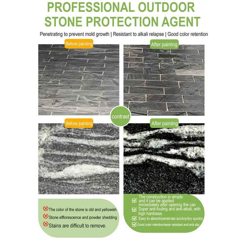 WH-6600 Water-based Stone Protective Agent Anti-foulding High Permeability Anti Alkali Long-lasting Stone Protection Coating