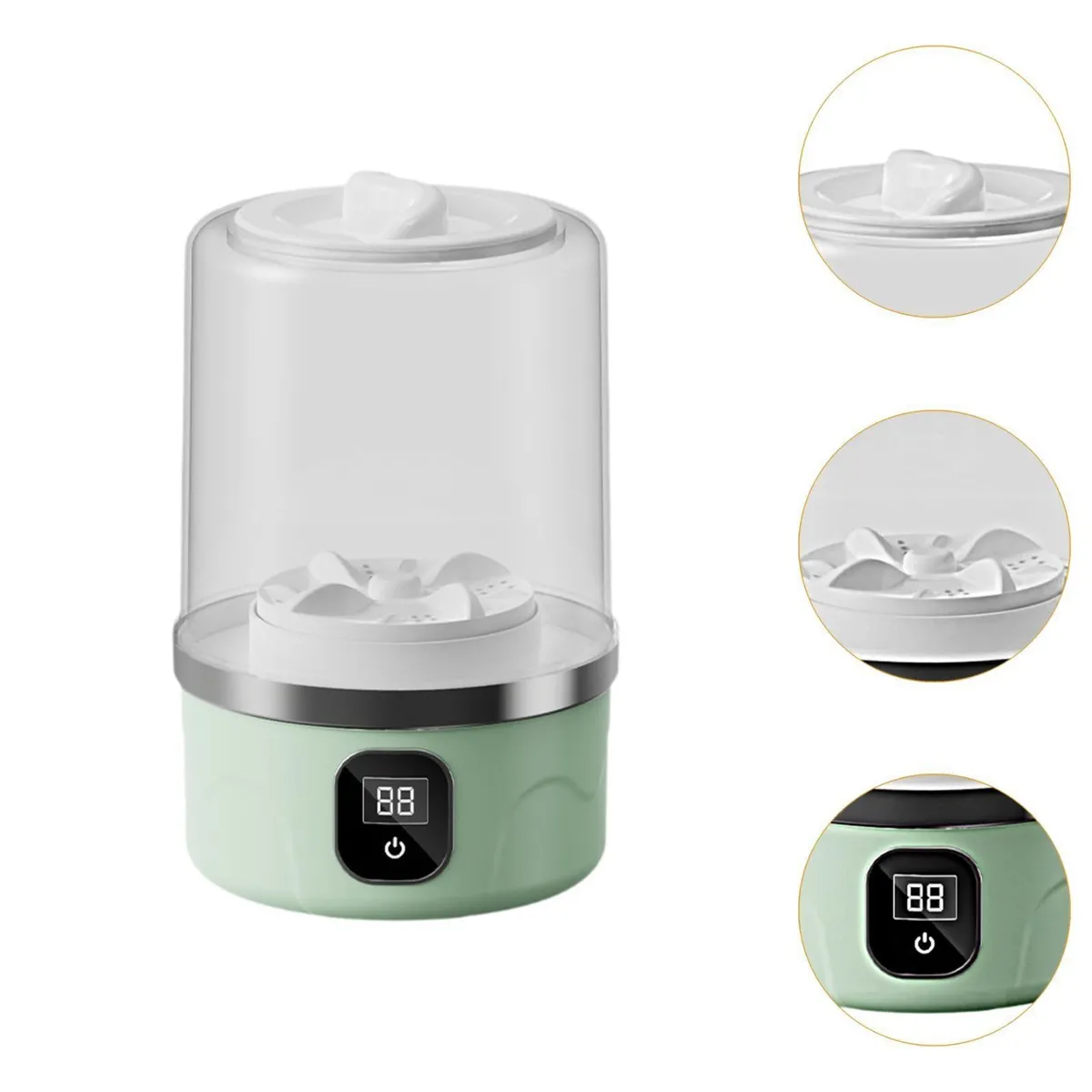 Portable Mini Travel Washing Machine 1L Deeply Clean Lightweight Compact Dehydratable Laundry