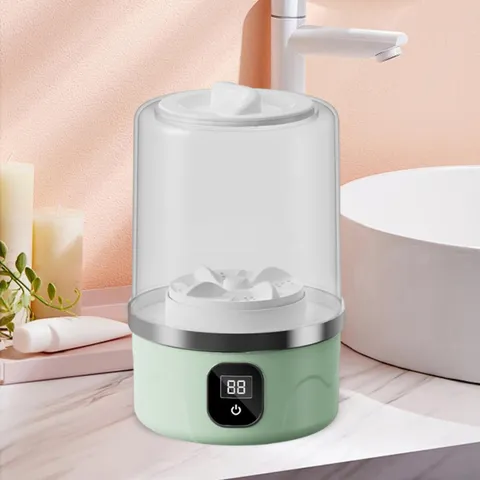 Portable Mini Travel Washing Machine 1L Deeply Clean Lightweight Compact Dehydratable Laundry