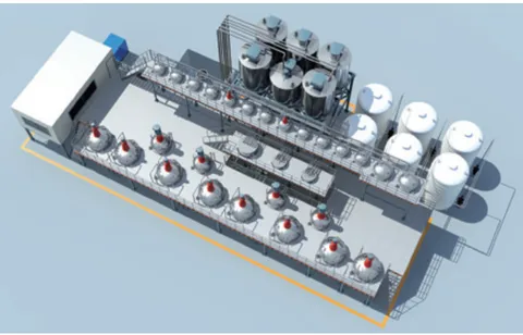 lntelligent and Environmental Friendly Paint Production lineThree-dimensional Front View