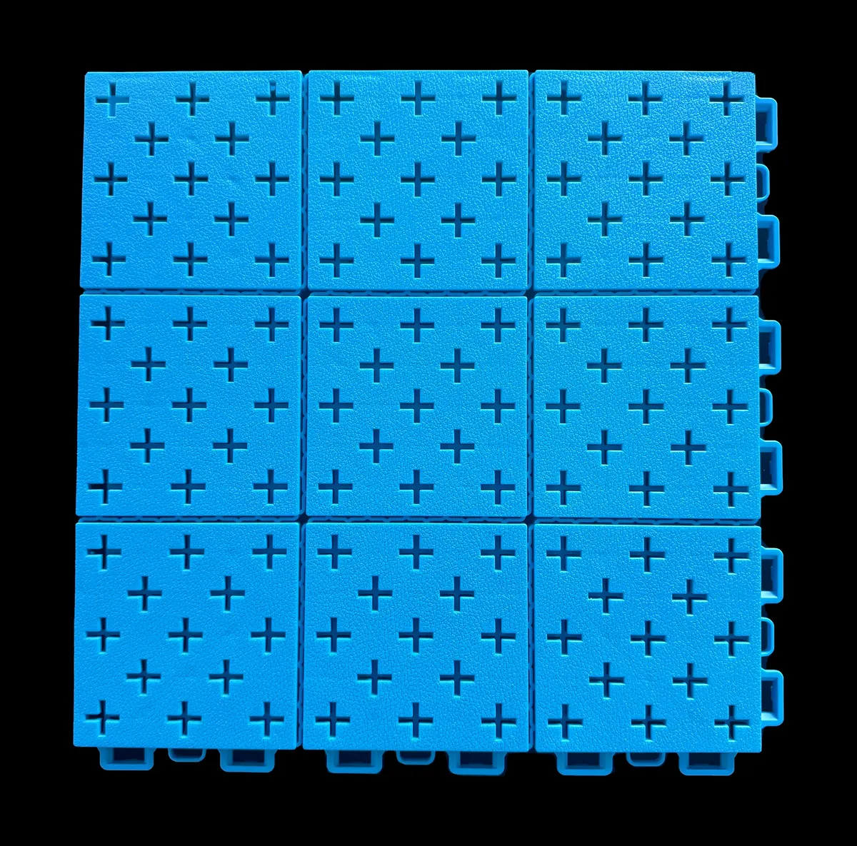 Double elastic cross star soft plastic assembly sports floor