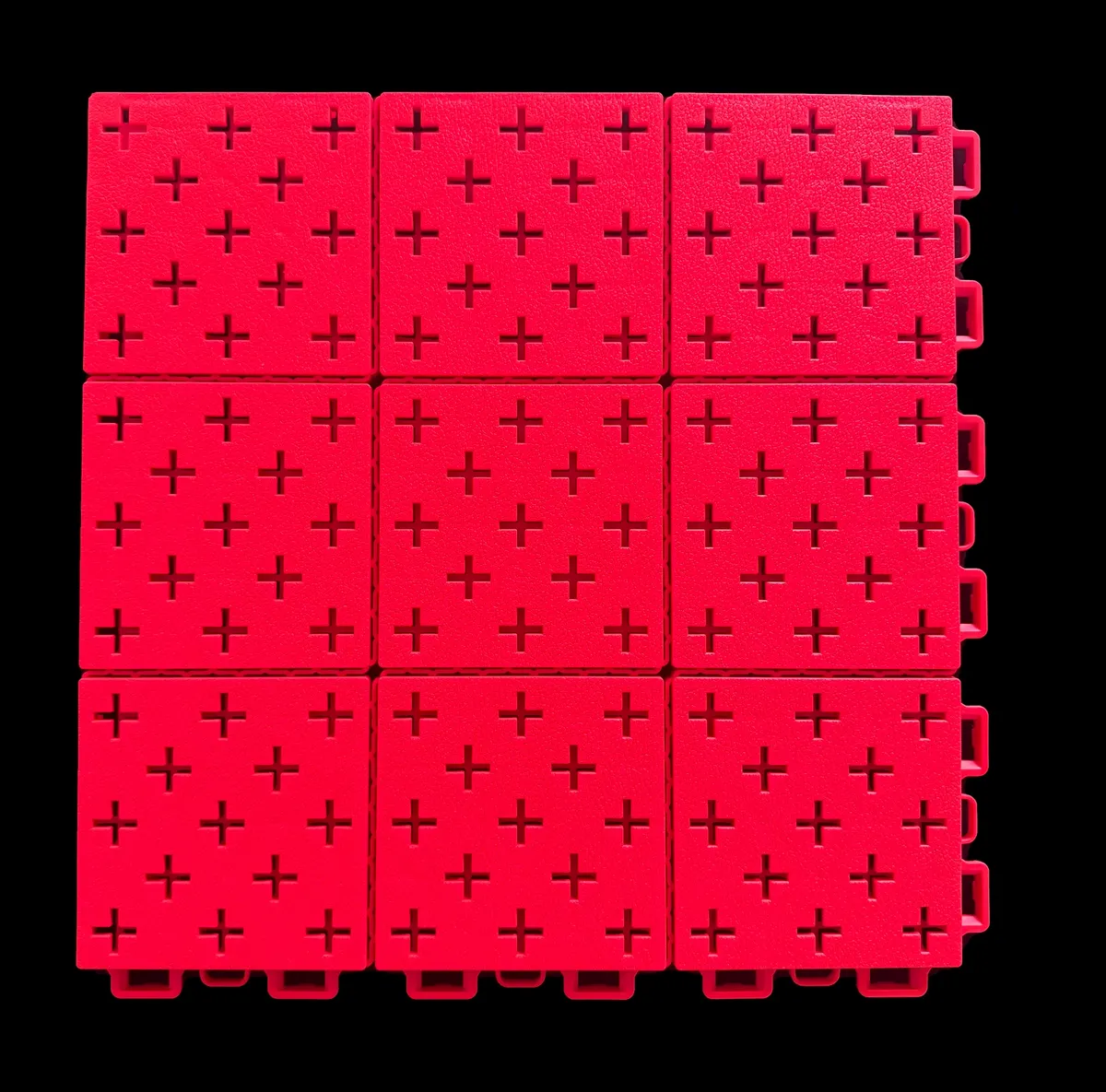 Double elastic cross star soft plastic assembly sports floor