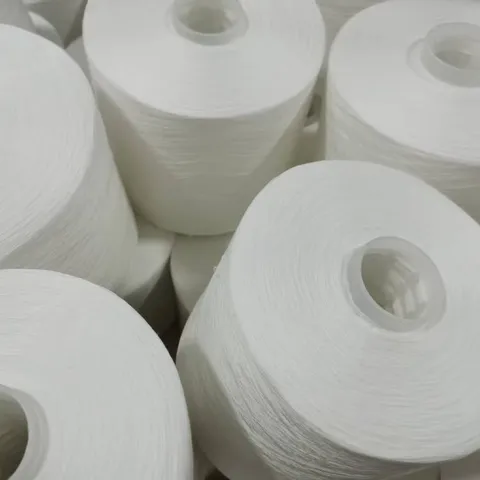 40/2 100% spun polyester yarn raw white 