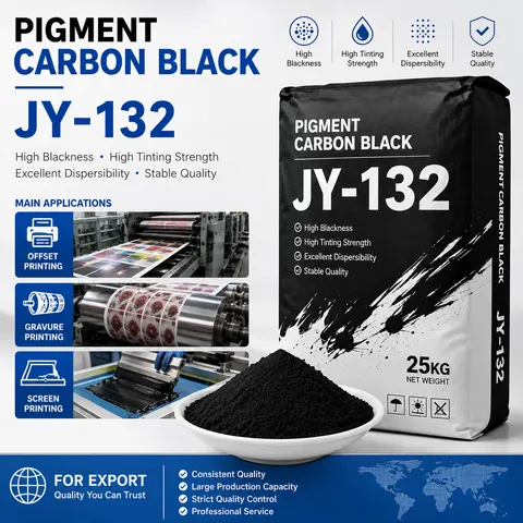 JY-132 Pigment Carbon Black for Printing Inks &ndash; High Blackness, Strong Tinting Strength for Offset, Gravure & Screen Printing