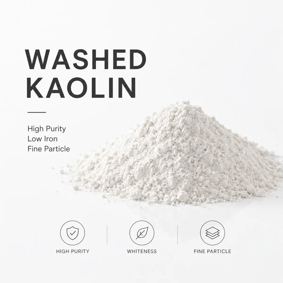 Premium Washed Kaolin Clay Powder | High Purity & High Whiteness Industrial Grade Kaolin