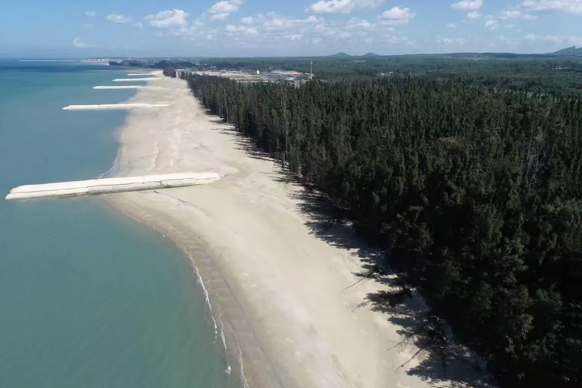Completion and Acceptance of the Shoreline Restoration Project in Jindong Village, Changjiang, Hainan