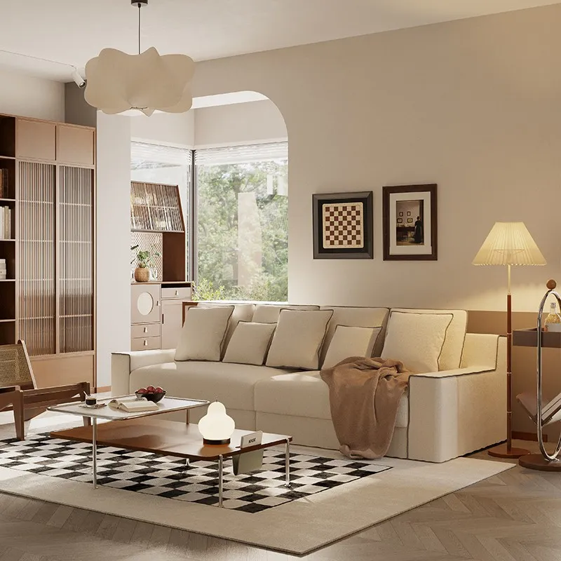 Cloud Yunshu Sofa-Comfortable and soft linen sofa