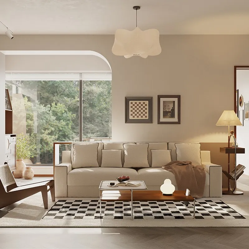 Cloud Yunshu Sofa-Comfortable and soft linen sofa