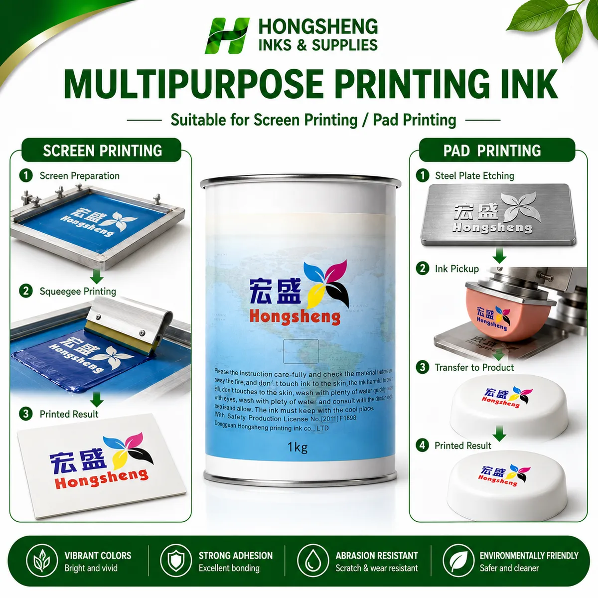 Tinta H631 de Uso General para Pl&aacute;sticos PVC/PC/PS/ABS/PMMA para Impresi&oacute;n por Tampograf&iacute;a y Serigraf&iacute;a.