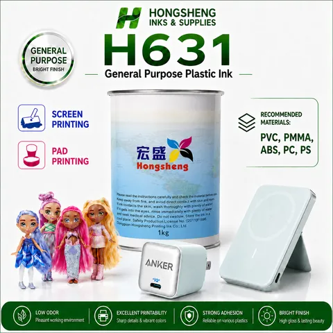 H631 General-Purpose Plastic PVC/PC/PS/ABS/PMMA Ink for Pad Tampo Printing&Screen Printing