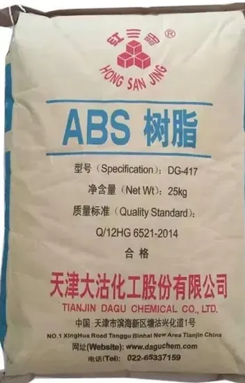 Genenral Injection Grade ABS Plastic Material Dg-417 for Electronics, Home Appliances, Automobiles