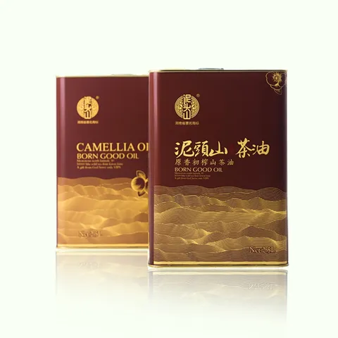 Nitou Mountain Camellia Oil, Original Virgin Camellia Oil, Coffee-colored Tinplate