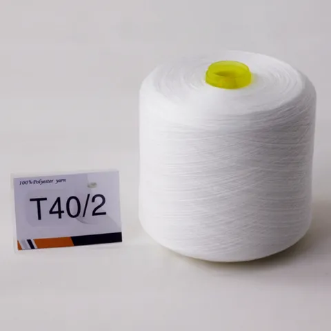 40/2 100% spun polyestersewing thread raw white