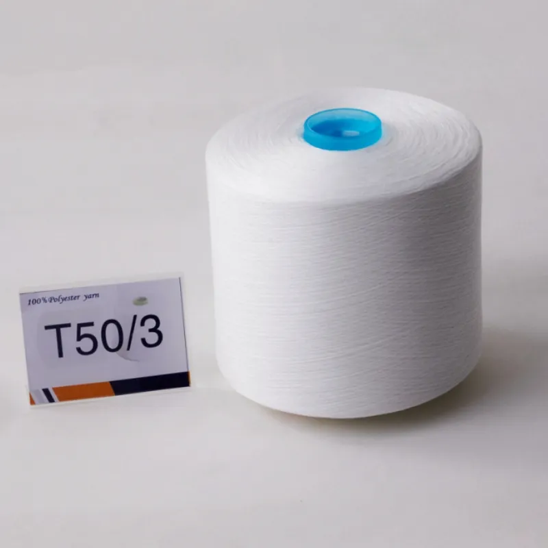 50/3 100% spun polyestersewing thread raw white