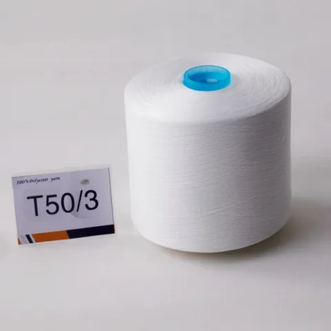 50/3 100% spun polyestersewing thread raw white
