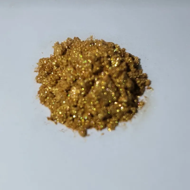 Pearlescent Pigment Crystal Gold 385 - Particle Size/&mu;m 10-100