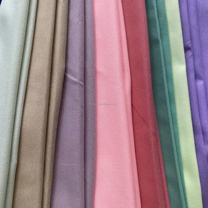 Home Textile Brushed Solid Color Polyester Microfiber Peach Skin Bedsheet Fabric